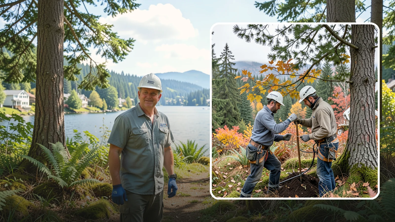 Soil testing in Milton, King County, WA - The analysis of soil conditions around a tree.