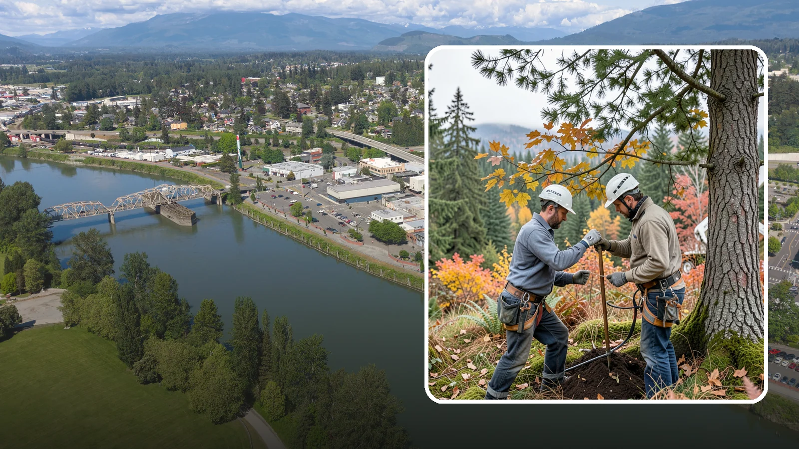 Soil testing in Mount Vernon, Skagit County, WA - The analysis of soil conditions around a tree.
