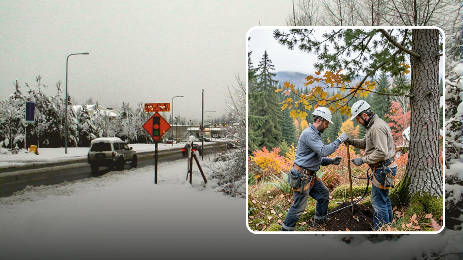 Soil testing in Newcastle, King County, WA - The analysis of soil conditions around a tree.