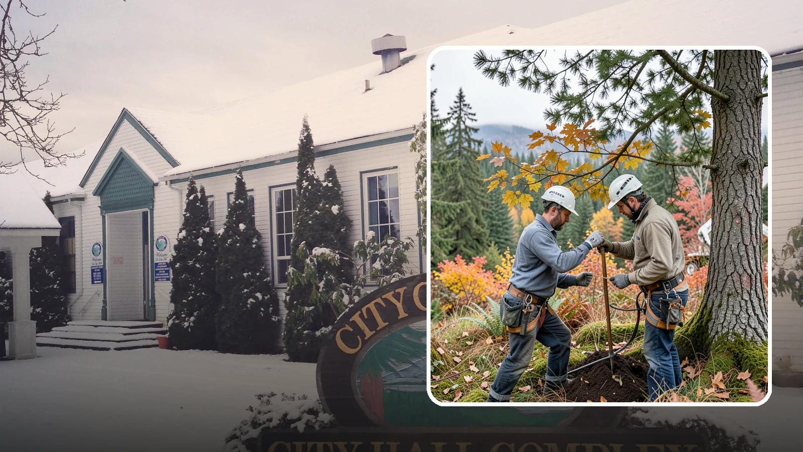 Soil testing in Pacific, King County, WA - The analysis of soil conditions around a tree.