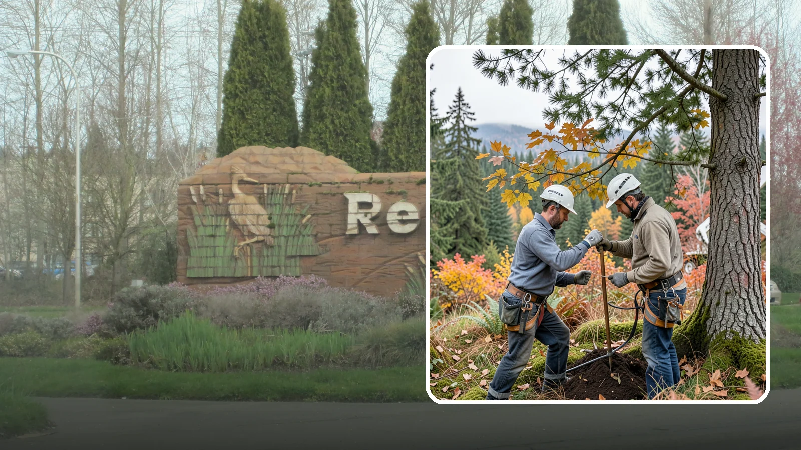 Soil testing in Renton, King County, WA - The analysis of soil conditions around a tree.