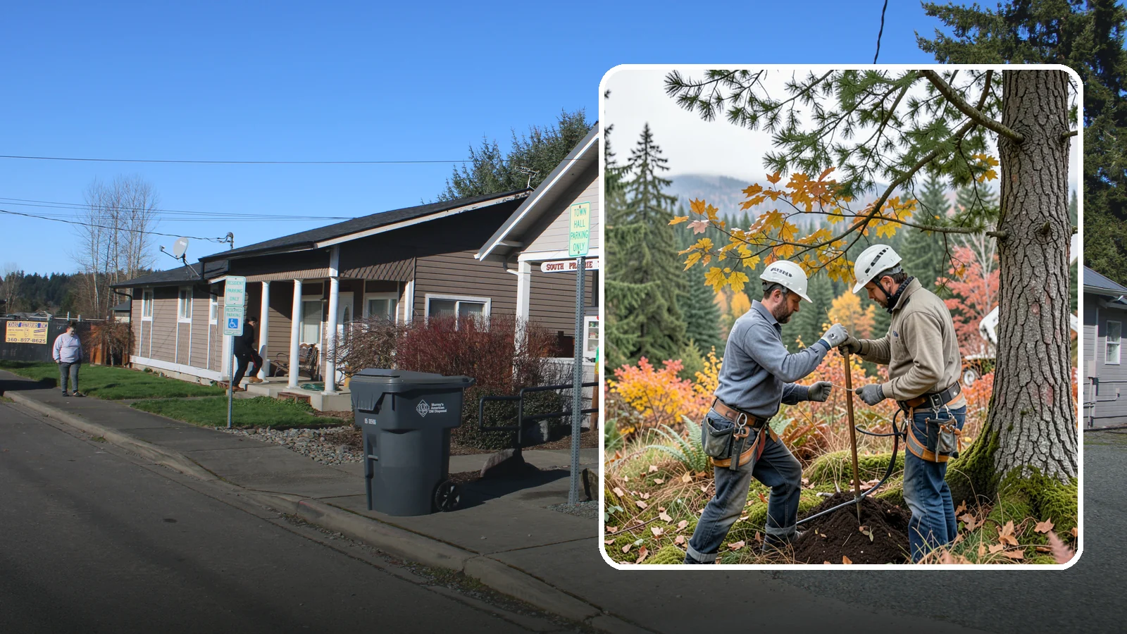 Soil testing in South Prairie, Pierce County, WA - The analysis of soil conditions around a tree.