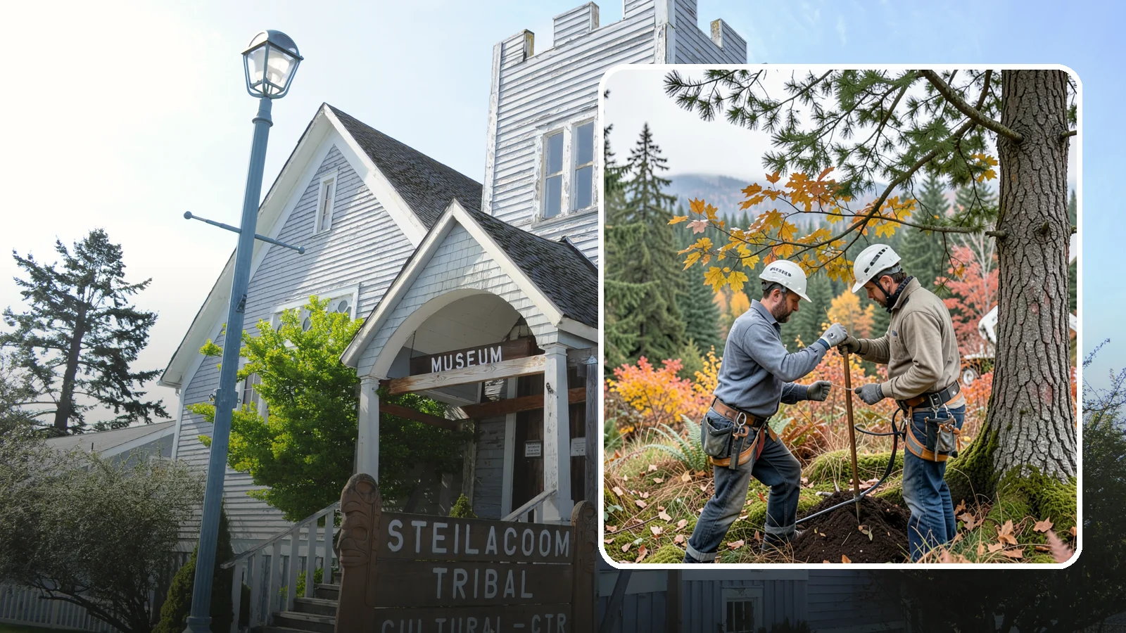 Soil testing in Steilacoom, Pierce County, WA - The analysis of soil conditions around a tree.