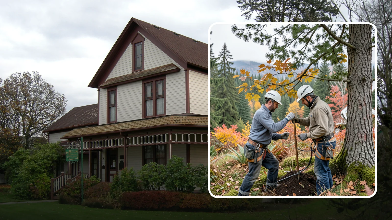 Soil testing in Sumner, Pierce County, WA - The analysis of soil conditions around a tree.