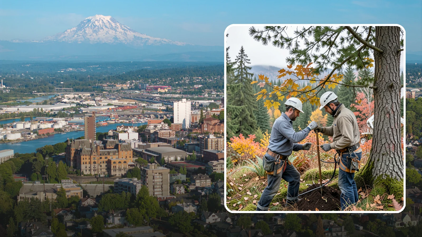 Soil testing in Tacoma, Pierce County, WA - The analysis of soil conditions around a tree.
