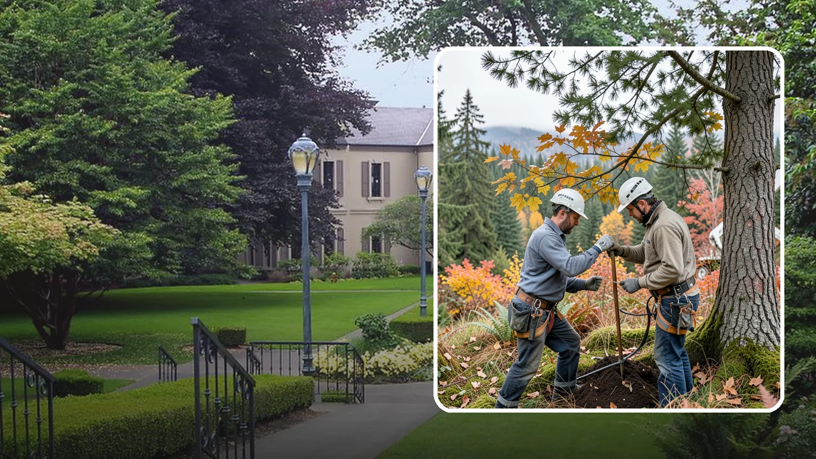 Soil testing in Woodinville, King County, WA - The analysis of soil conditions around a tree.