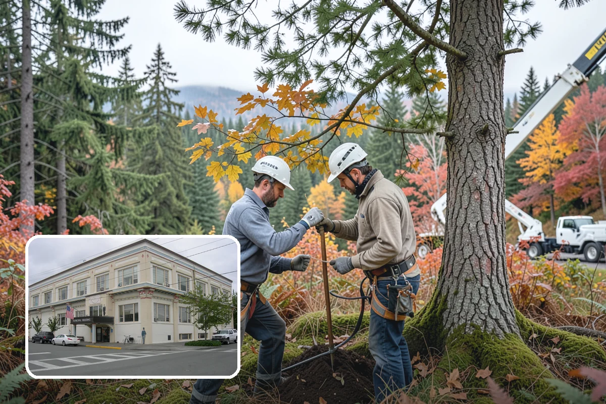 Static cabling installation in Anacortes, Skagit County, WA - Reduces the risk of limb or stem failure