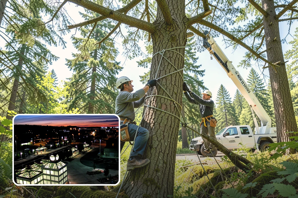 Static cabling installation in Auburn, King County, WA - Reduces the risk of limb or stem failure