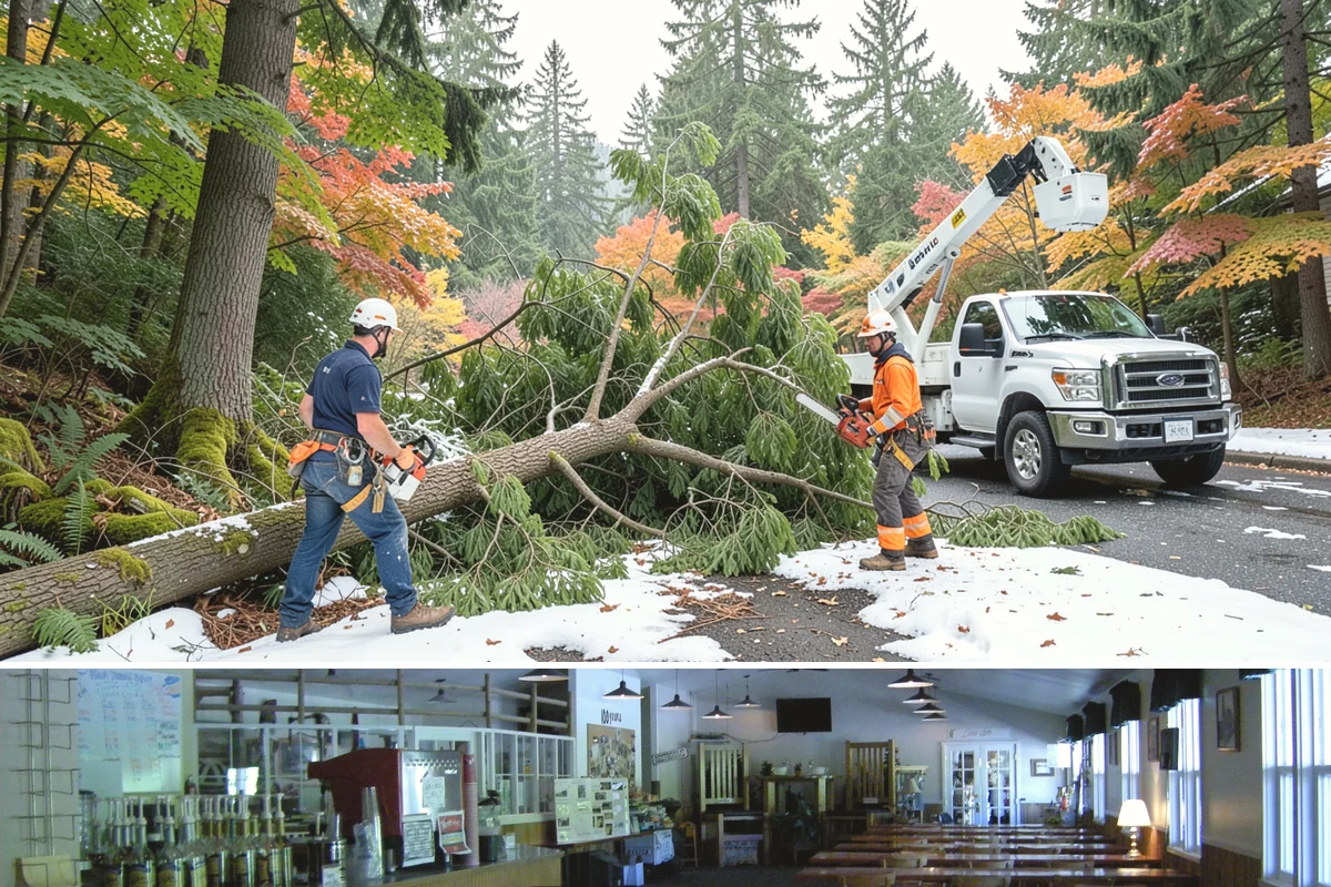 Static cabling installation in Black Diamond, King County, WA - Work can generally be performed year-round in Puget Sound weather provided branches are not frozen or ice-laden that could damage...