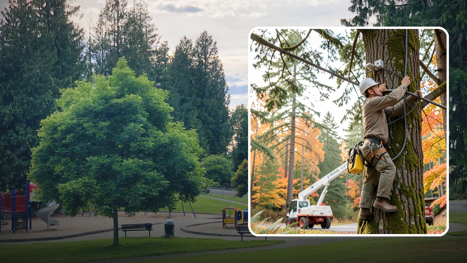 Static cabling installation in Bonney Lake, Pierce County, WA - The installation of rigid cable systems that limit movement.