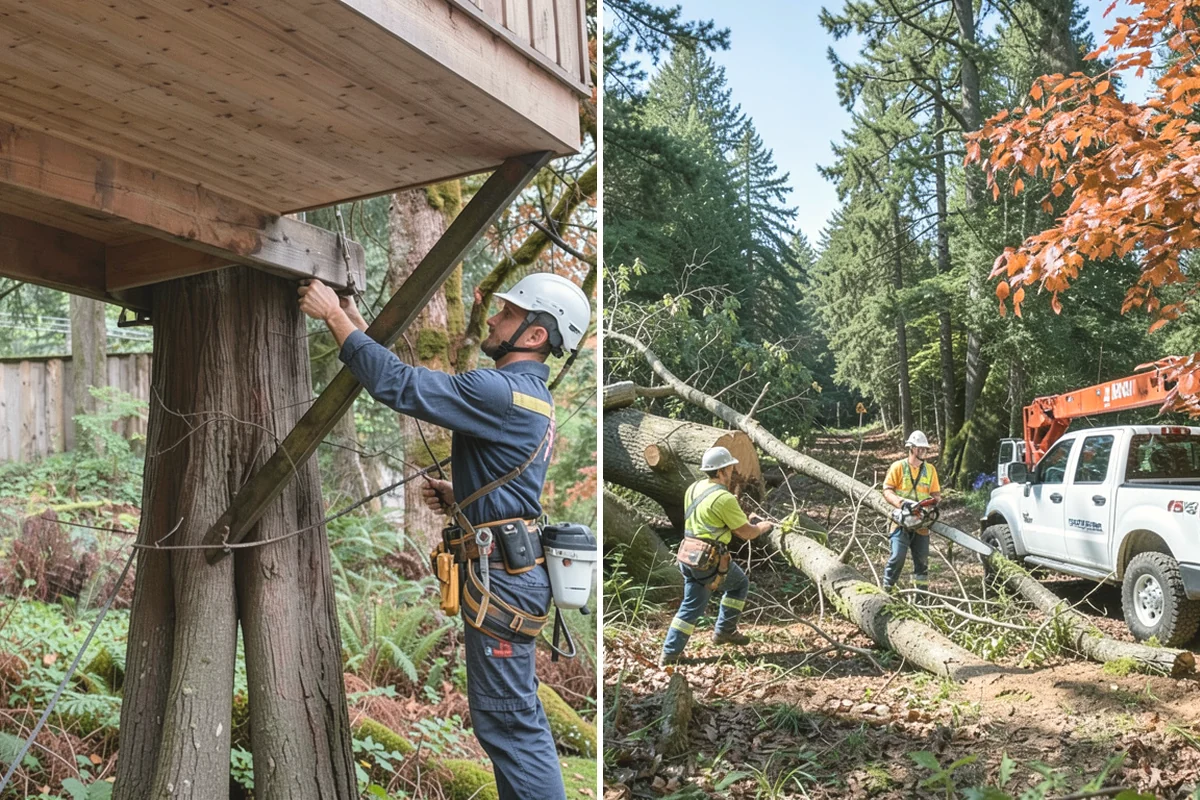 Static cabling installation in Burien, King County, WA - Assess structural defects and load paths