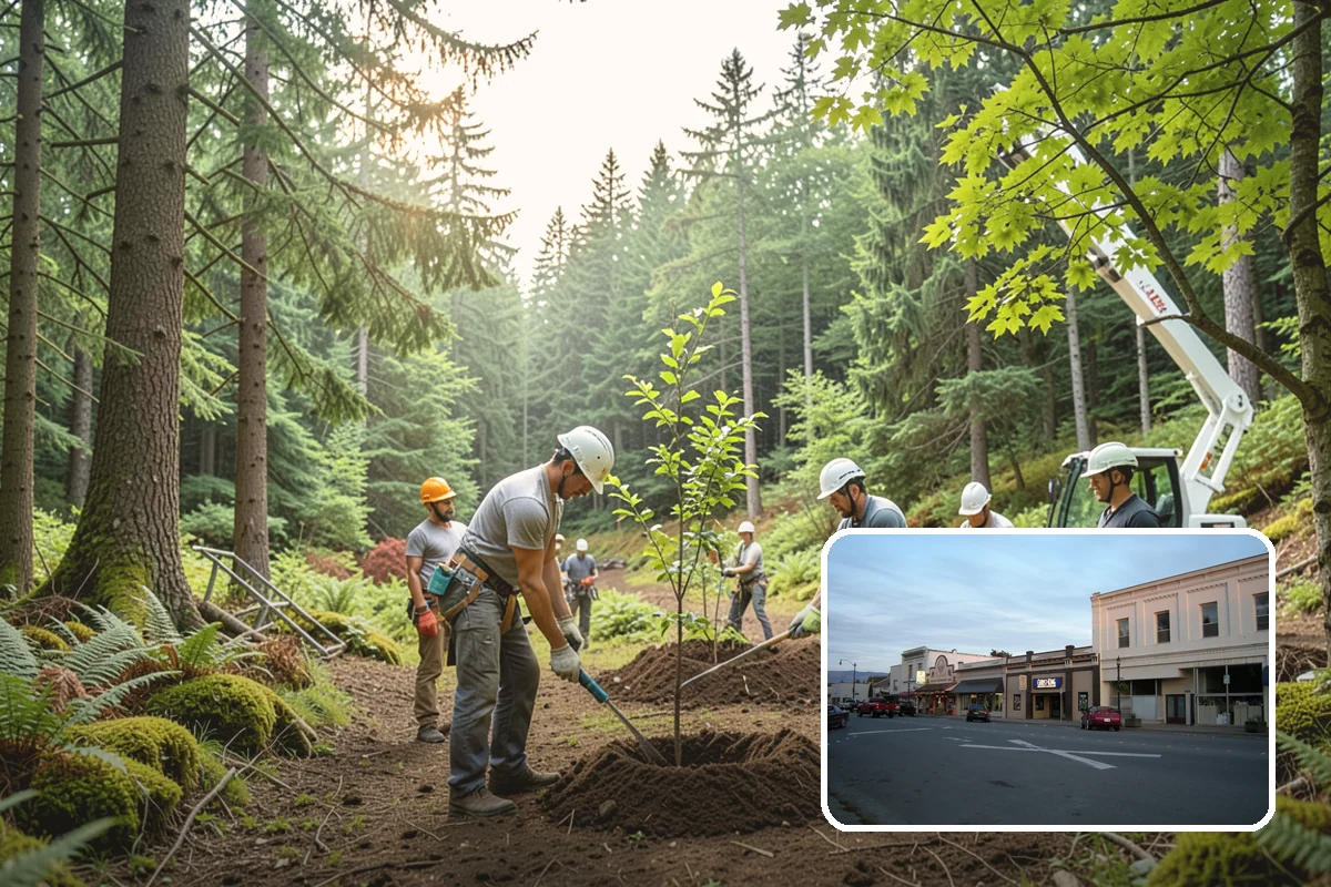 Static cabling installation in Burlington, Skagit County, WA - Reduces the risk of limb or stem failure