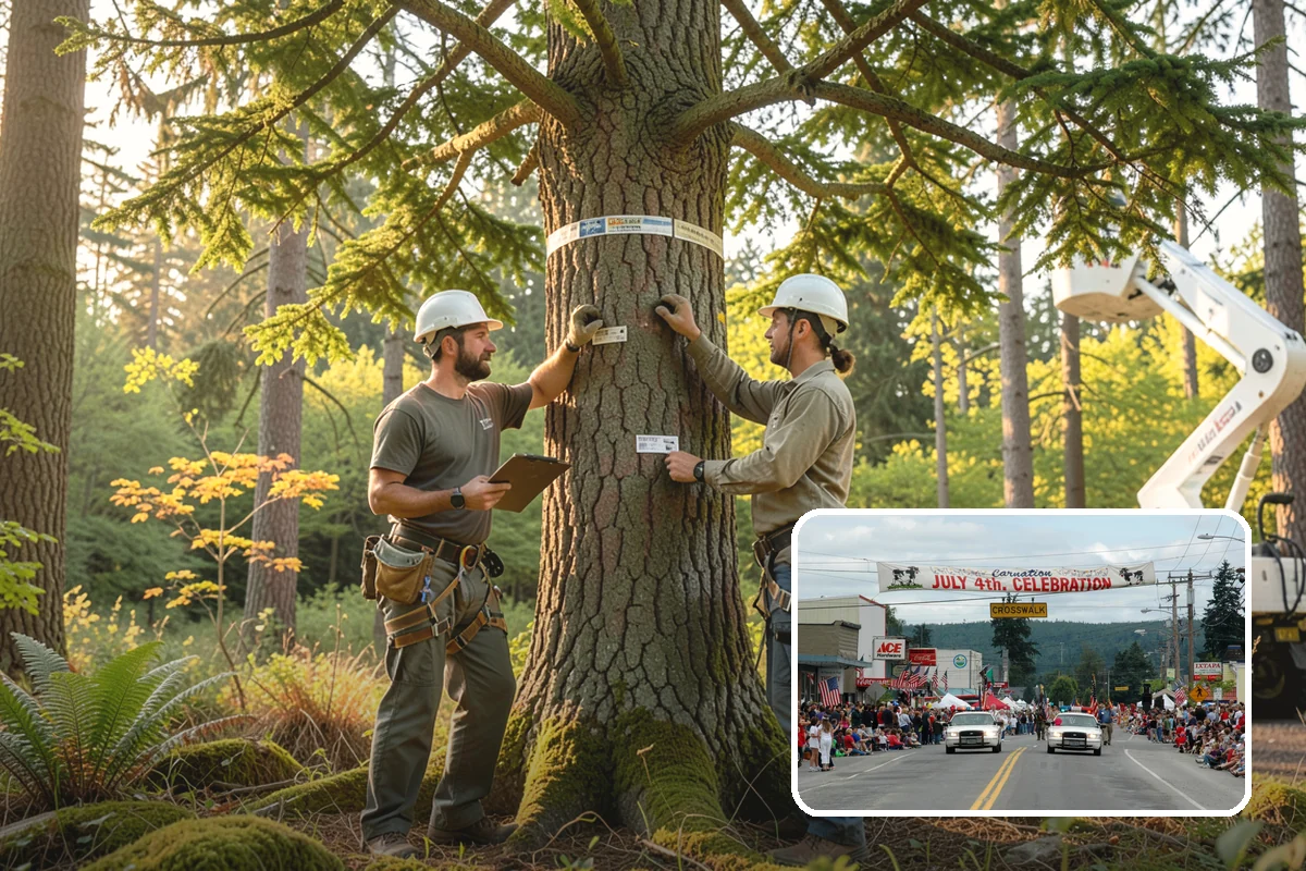 Static cabling installation in Carnation, King County, WA - Reduces the risk of limb or stem failure