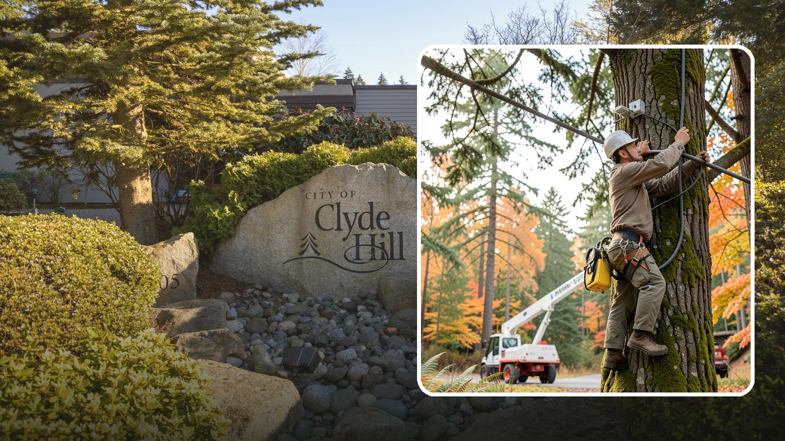 Static cabling installation in Clyde Hill, King County, WA - The installation of rigid cable systems that limit movement.
