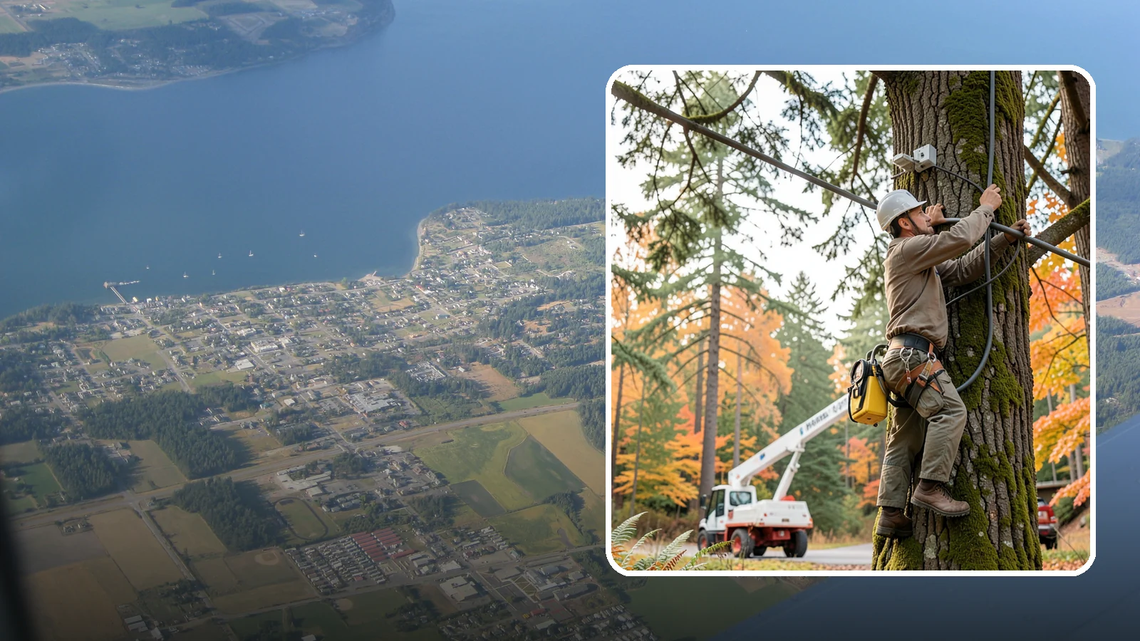 Static cabling installation in Coupeville, Island County, WA - The installation of rigid cable systems that limit movement.