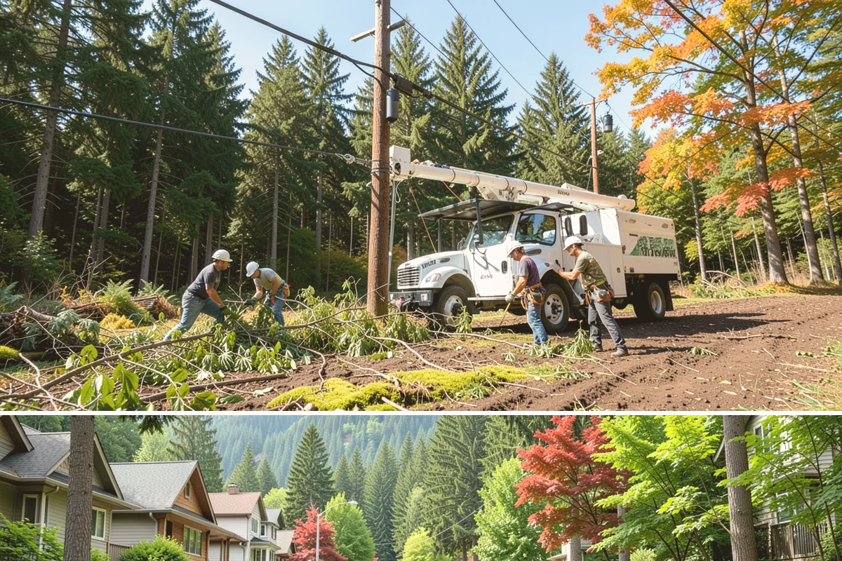 Static cabling installation in Darrington, Snohomish County, WA - Work can generally be performed year-round in Puget Sound weather provided branches are not frozen or ice-laden that could damage...