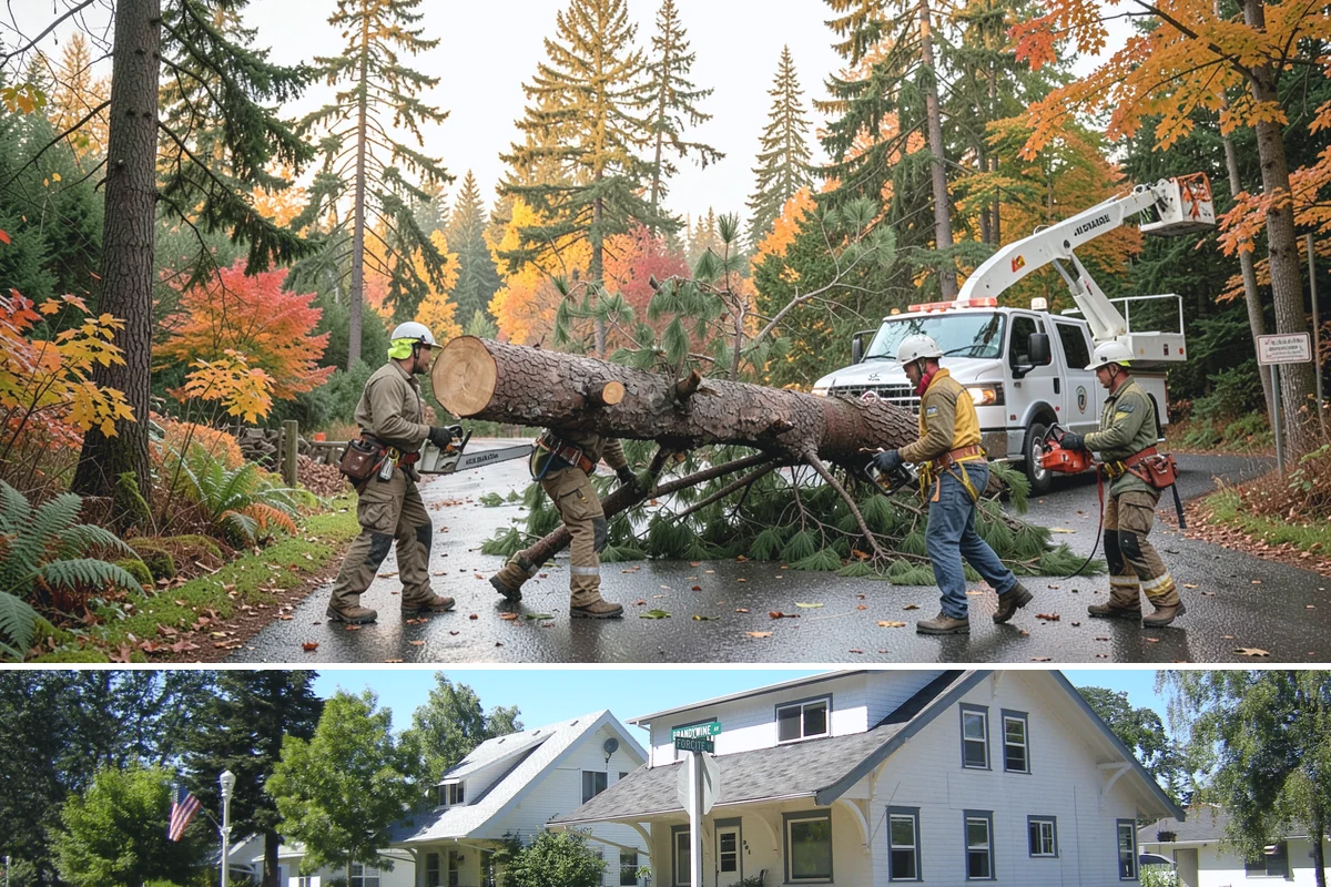 Static cabling installation in DuPont, Pierce County, WA - Work can generally be performed year-round in Puget Sound weather provided branches are not frozen or ice-laden that could damage...
