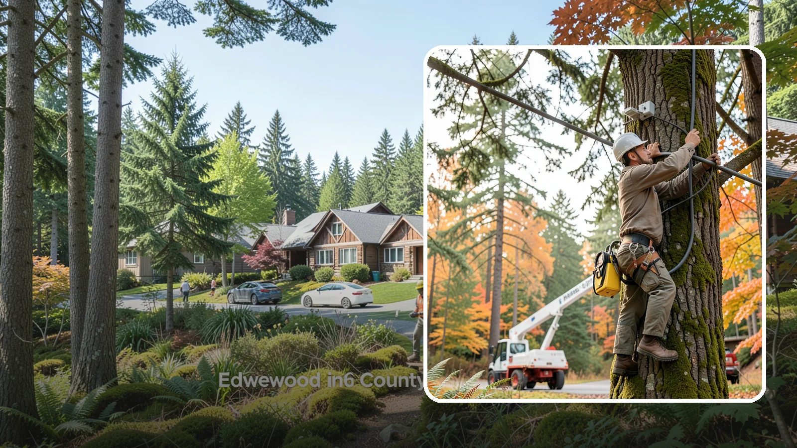 Static cabling installation in Edgewood, Pierce County, WA - The installation of rigid cable systems that limit movement.