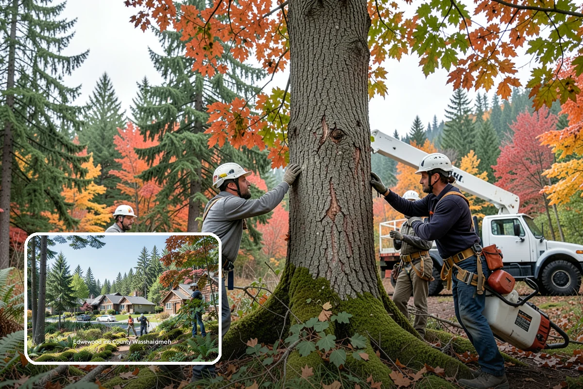 Static cabling installation in Edgewood, Pierce County, WA - Reduces the risk of limb or stem failure