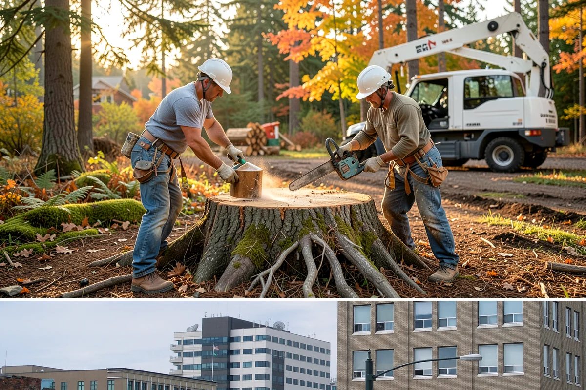 Static cabling installation in Everett, Snohomish County, WA - Work can generally be performed year-round in Puget Sound weather provided branches are not frozen or ice-laden that could damage...