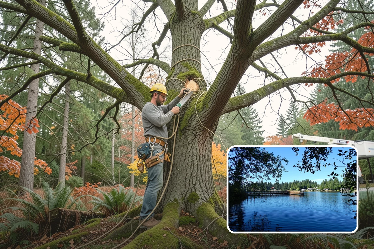 Static cabling installation in Federal Way, King County, WA - Reduces the risk of limb or stem failure