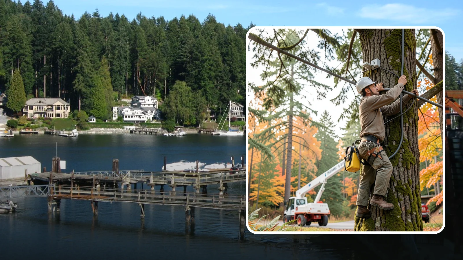Static cabling installation in Gig Harbor, Pierce County, WA - The installation of rigid cable systems that limit movement.