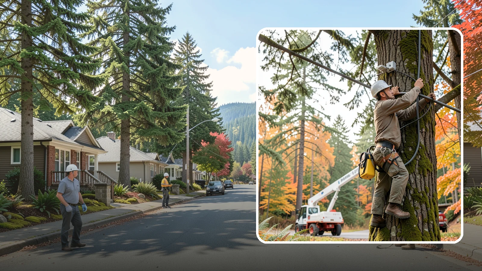 Static cabling installation in Hunts Point, King County, WA - The installation of rigid cable systems that limit movement.