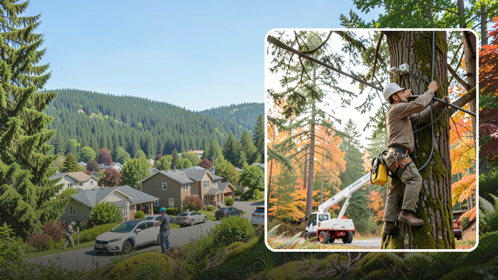 Static cabling installation in Index, Snohomish County, WA - The installation of rigid cable systems that limit movement.