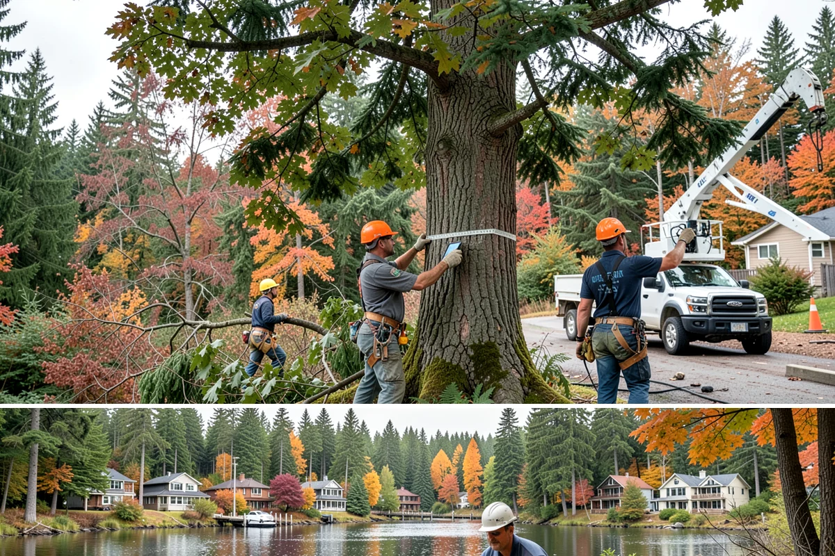 Static cabling installation in La Conner, Skagit County, WA - Work can generally be performed year-round in Puget Sound weather provided branches are not frozen or ice-laden that could damage...