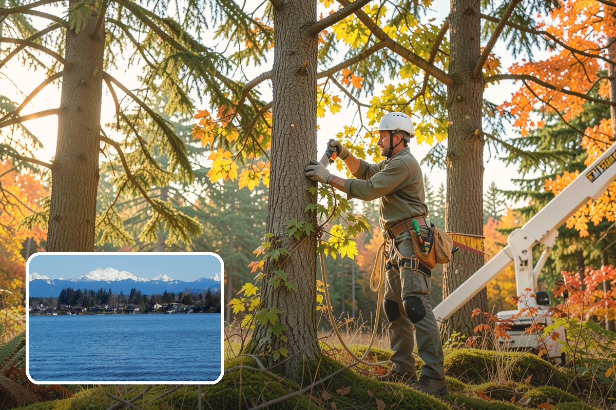 Static cabling installation in Lake Stevens, Snohomish County, WA - Reduces the risk of limb or stem failure