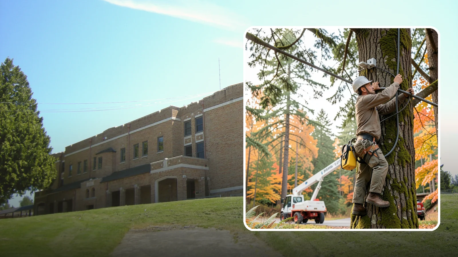 Static cabling installation in Maple Valley, King County, WA - The installation of rigid cable systems that limit movement.