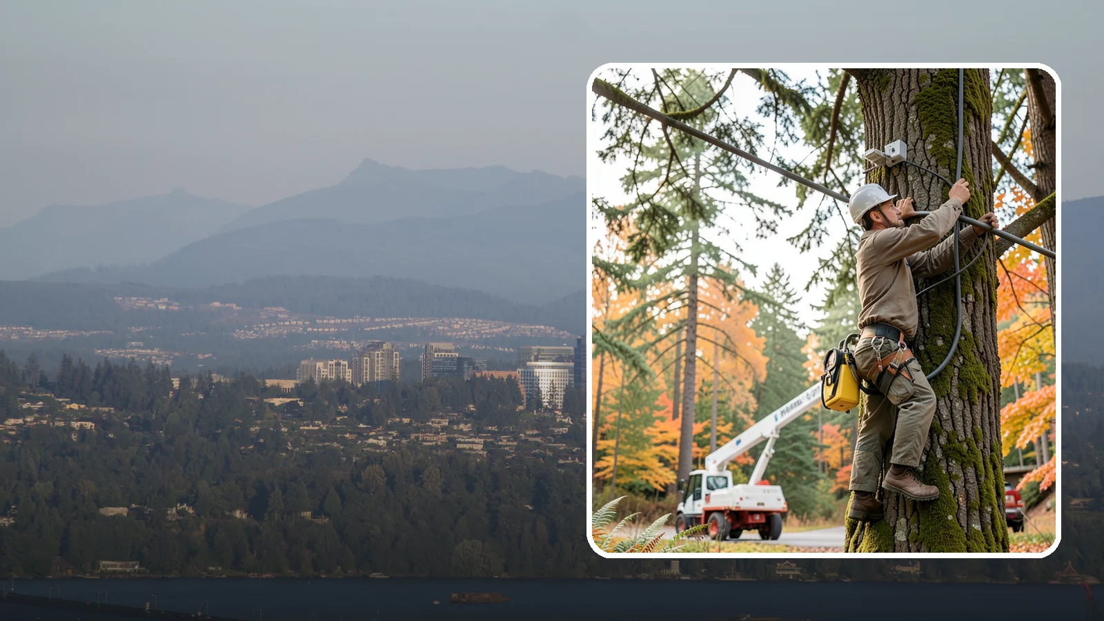 Static cabling installation in Medina, King County, WA - The installation of rigid cable systems that limit movement.