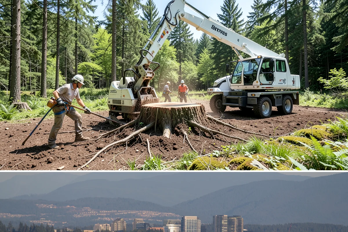 Static cabling installation in Medina, King County, WA - Work can generally be performed year-round in Puget Sound weather provided branches are not frozen or ice-laden that could damage...