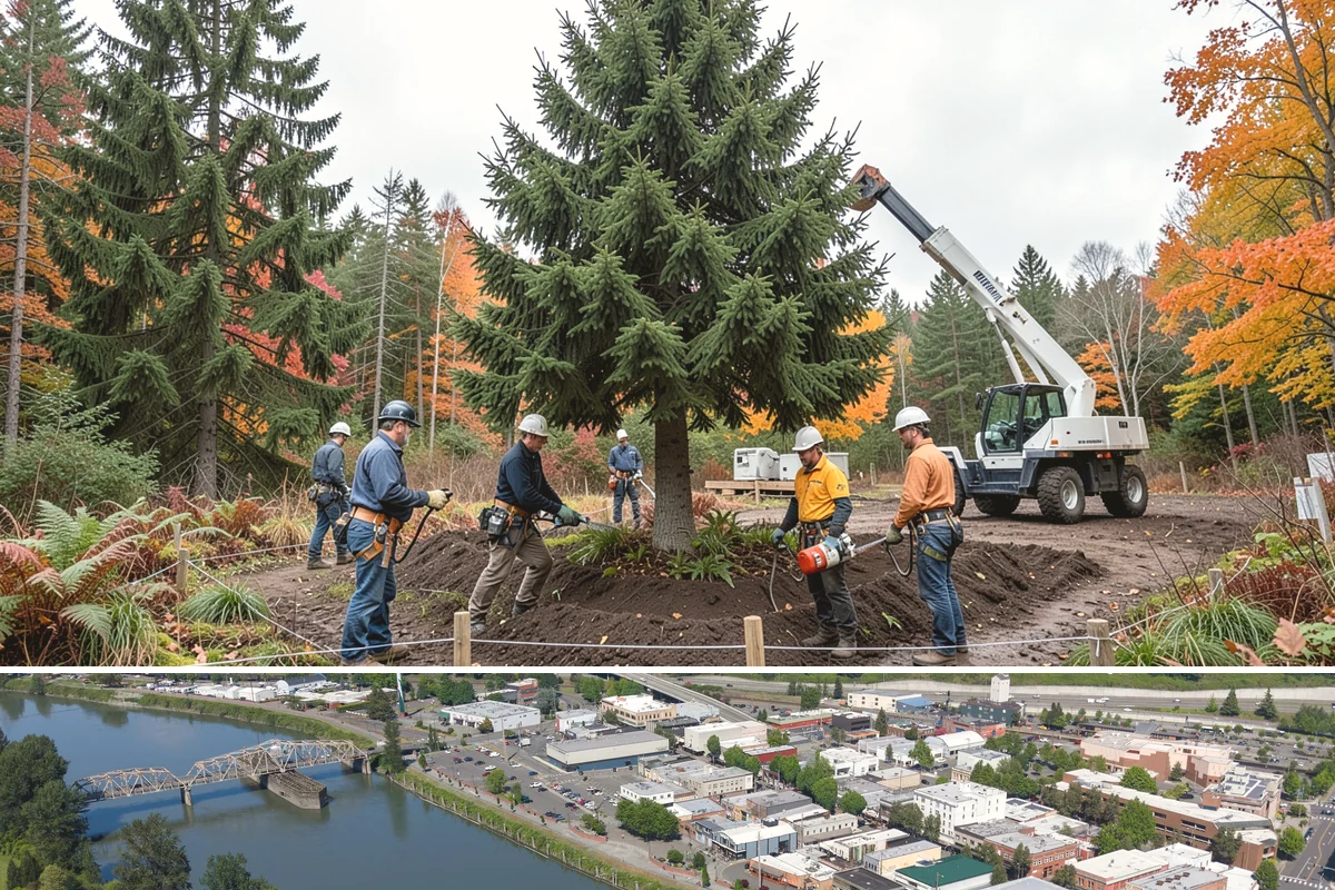Static cabling installation in Mount Vernon, Skagit County, WA - Work can generally be performed year-round in Puget Sound weather provided branches are not frozen or ice-laden that could damage...