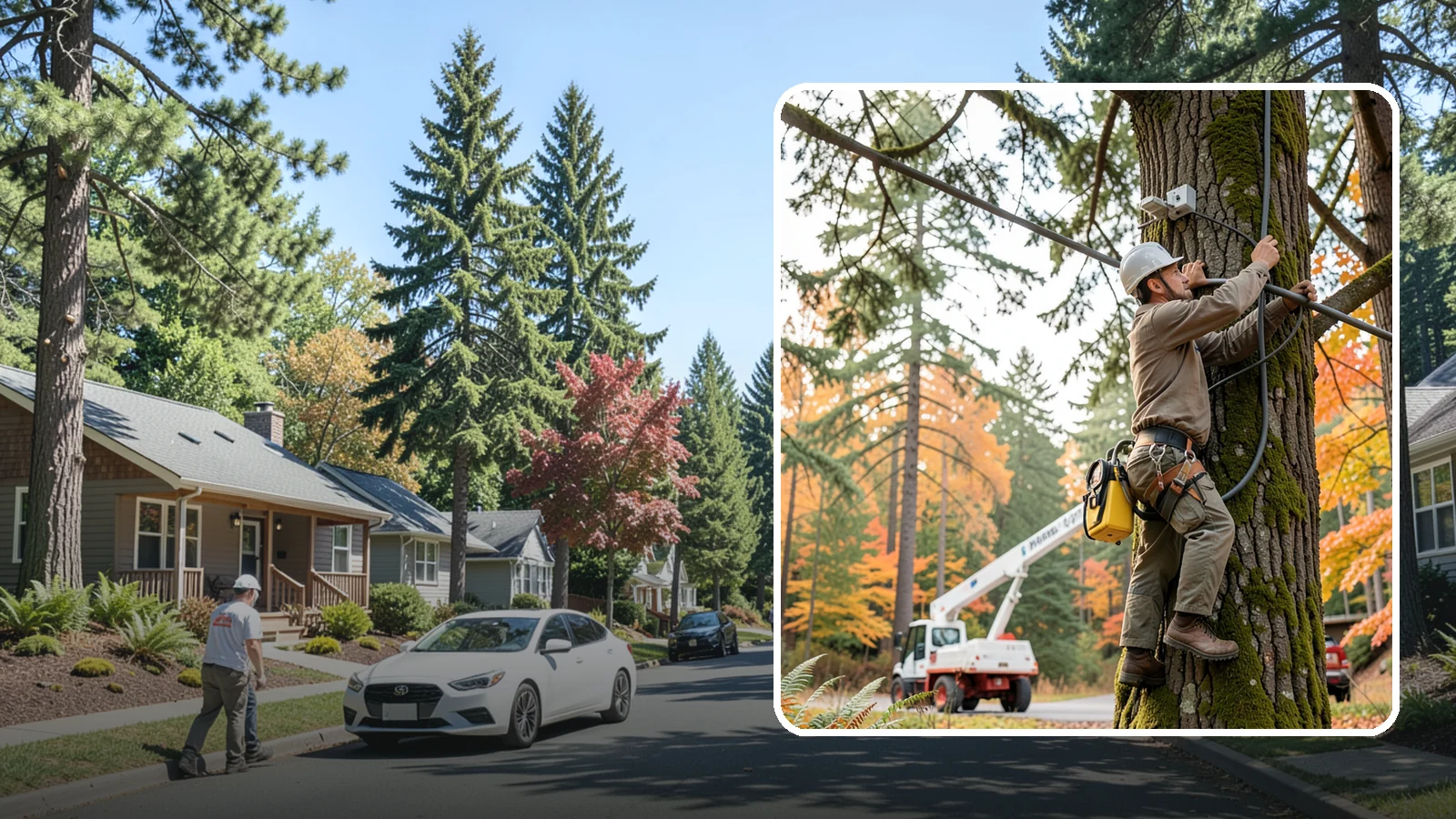 Static cabling installation in Orting, Pierce County, WA - The installation of rigid cable systems that limit movement.