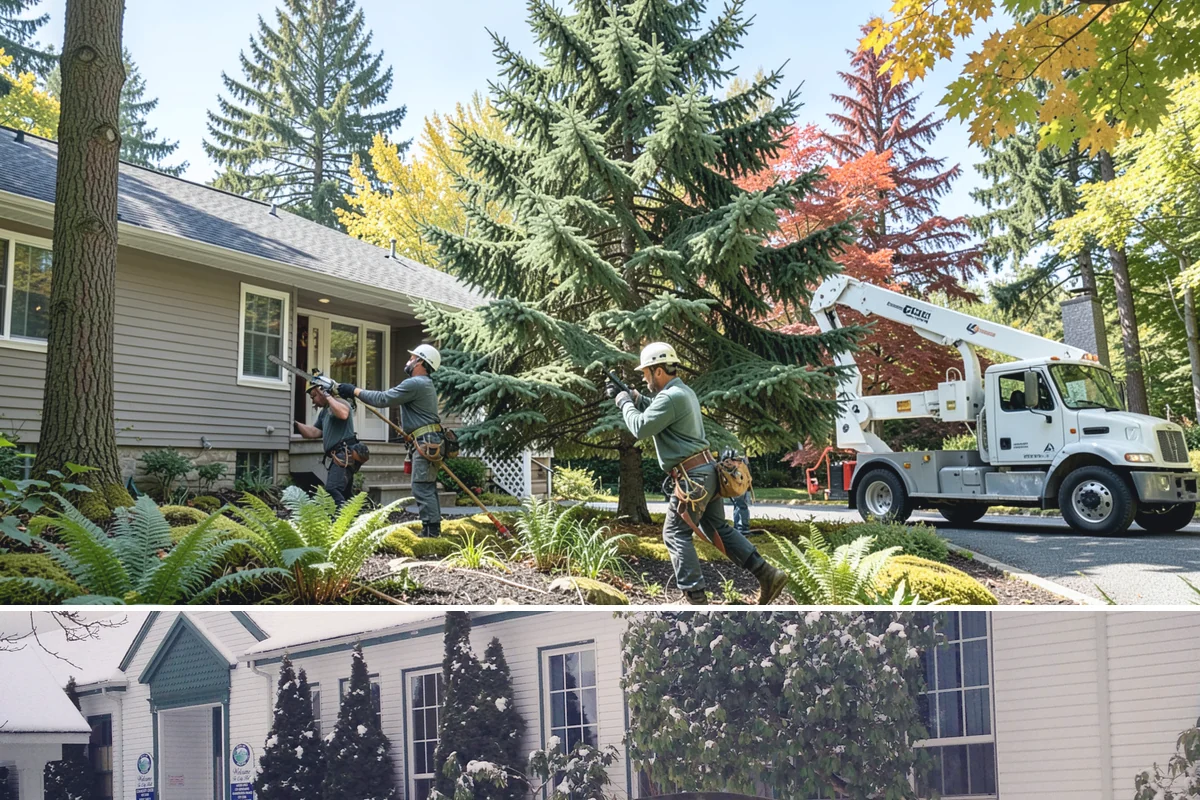 Static cabling installation in Pacific, King County, WA - Work can generally be performed year-round in Puget Sound weather provided branches are not frozen or ice-laden that could damage...