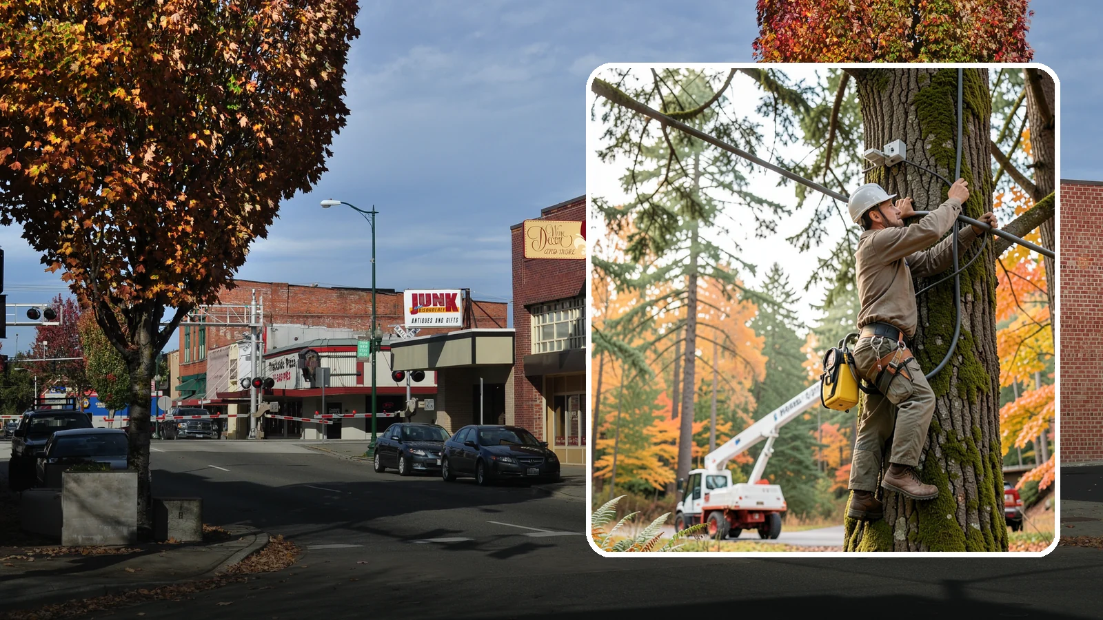 Static cabling installation in Puyallup, Pierce County, WA - The installation of rigid cable systems that limit movement.