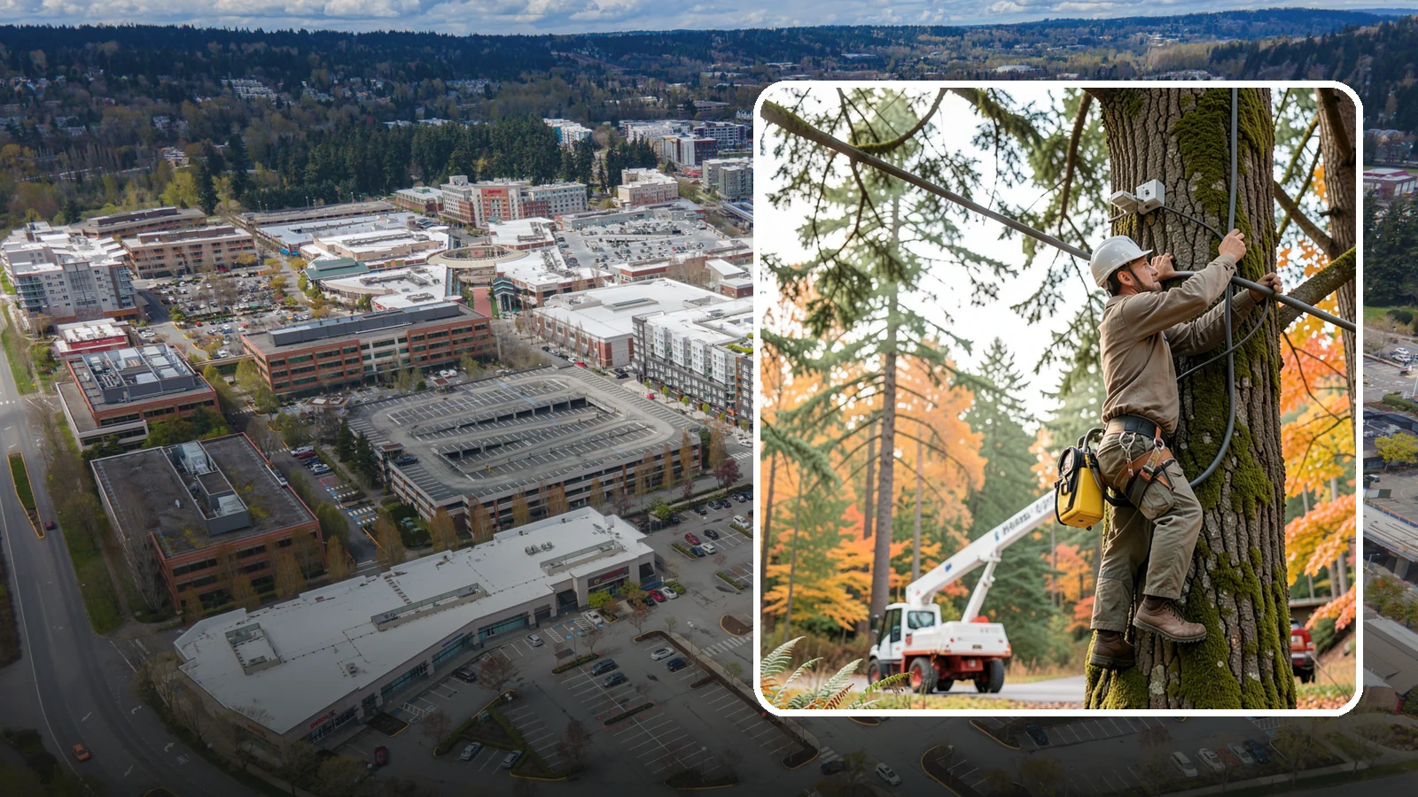 Static cabling installation in Redmond, King County, WA - The installation of rigid cable systems that limit movement.
