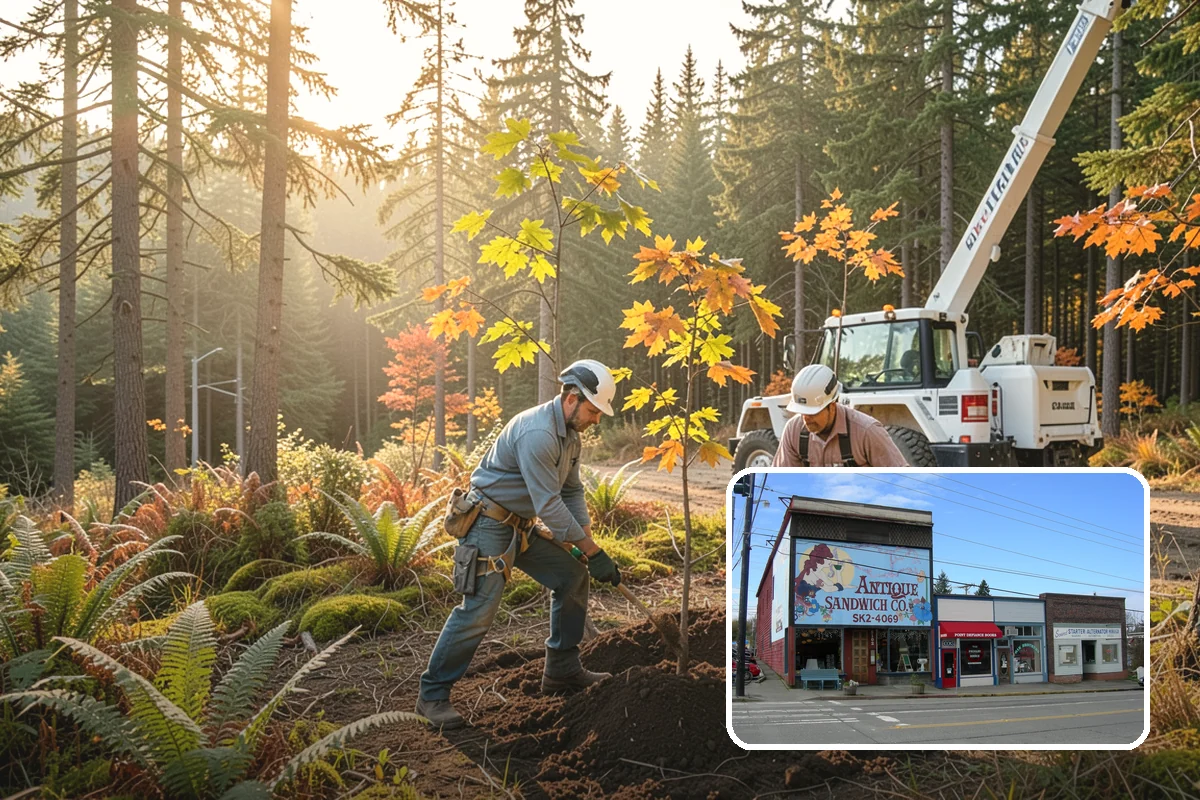 Static cabling installation in Ruston, Pierce County, WA - Reduces the risk of limb or stem failure