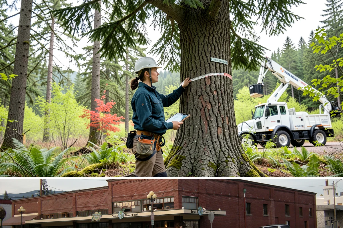 Static cabling installation in Sedro-Woolley, Skagit County, WA - Work can generally be performed year-round in Puget Sound weather provided branches are not frozen or ice-laden that could damage...