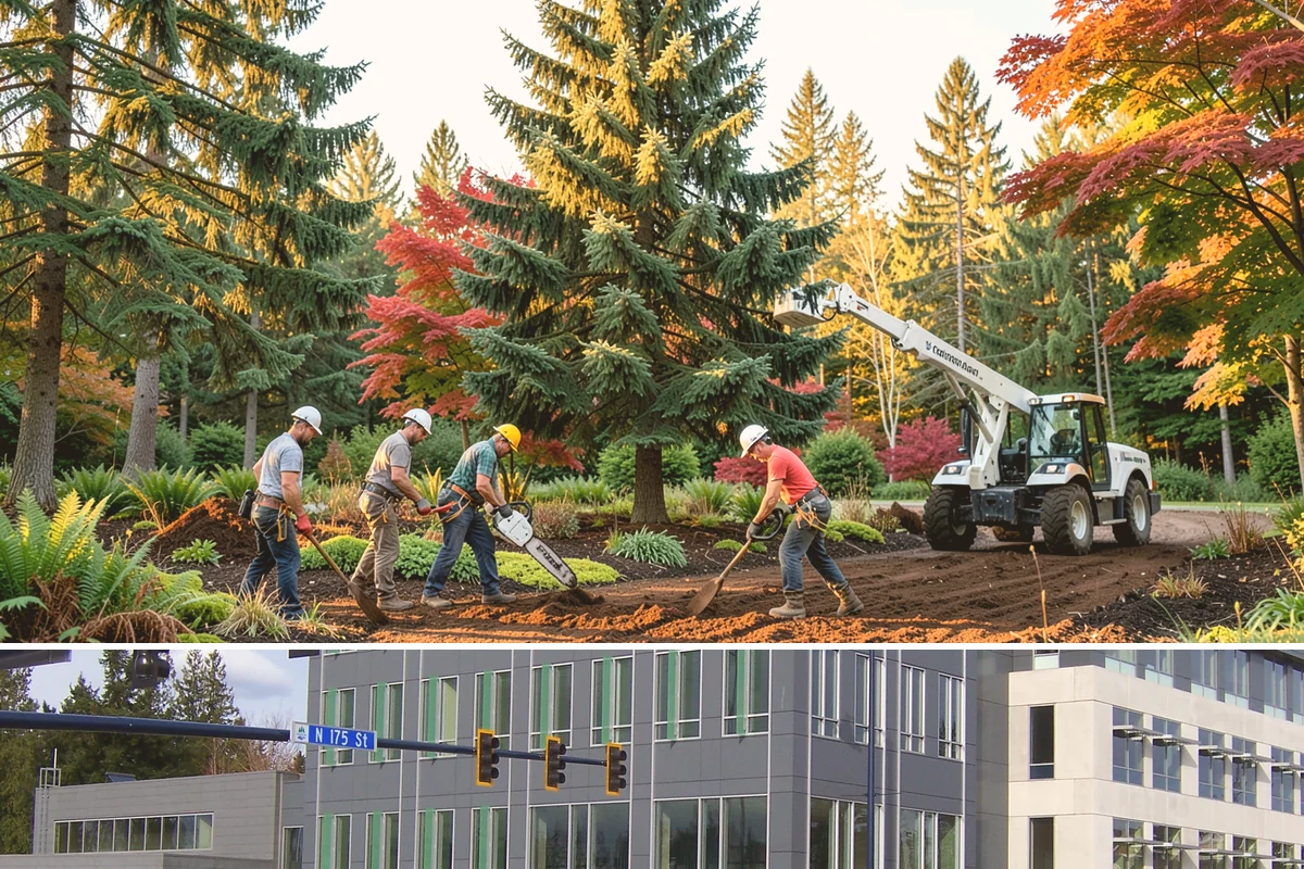 Static cabling installation in Shoreline, King County, WA - Work can generally be performed year-round in Puget Sound weather provided branches are not frozen or ice-laden that could damage...