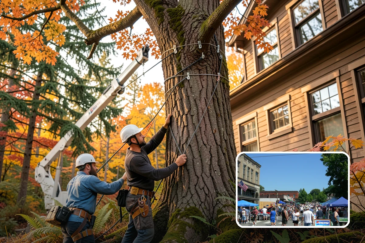 Static cabling installation in Snohomish, Snohomish County, WA - Reduces the risk of limb or stem failure
