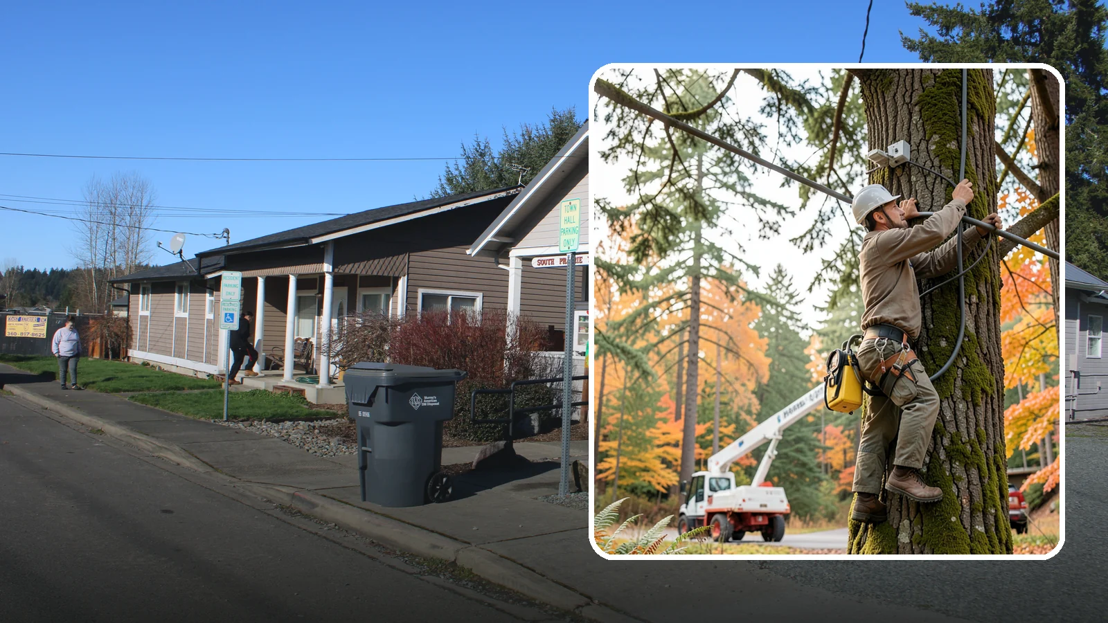 Static cabling installation in South Prairie, Pierce County, WA - The installation of rigid cable systems that limit movement.