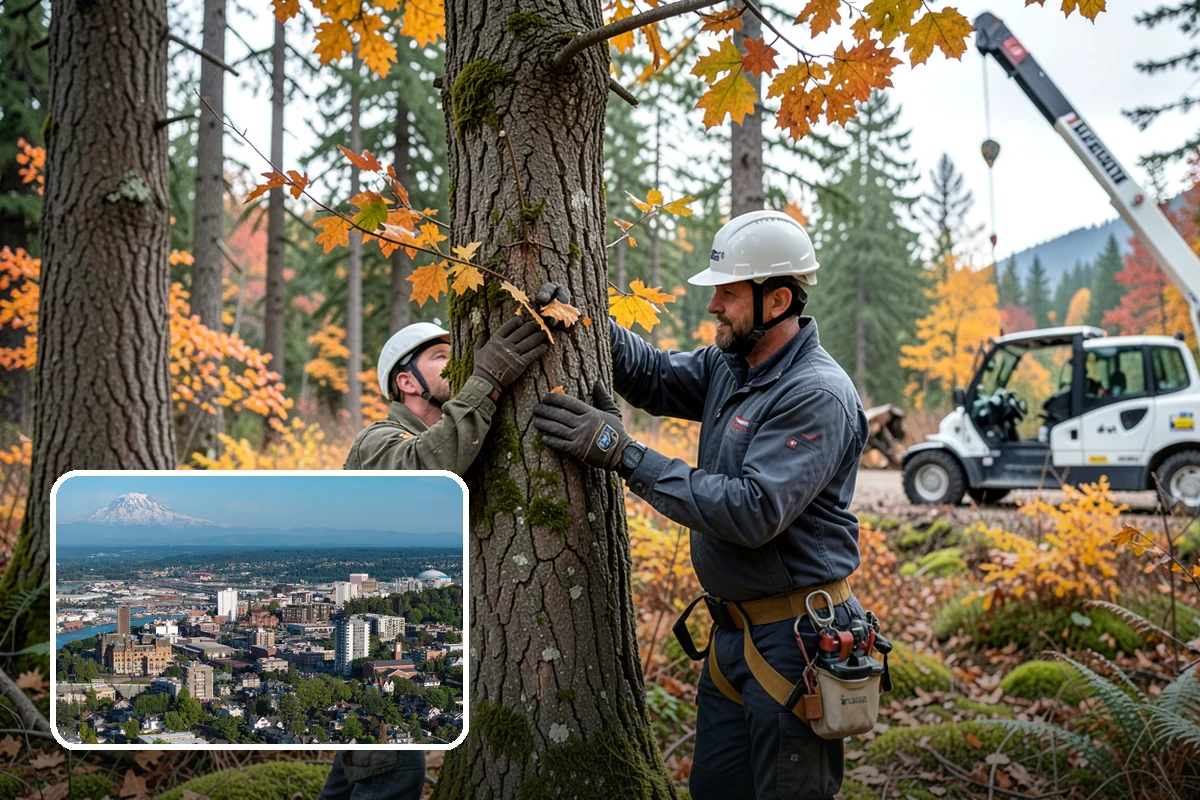 Static cabling installation in Tacoma, Pierce County, WA - Reduces the risk of limb or stem failure