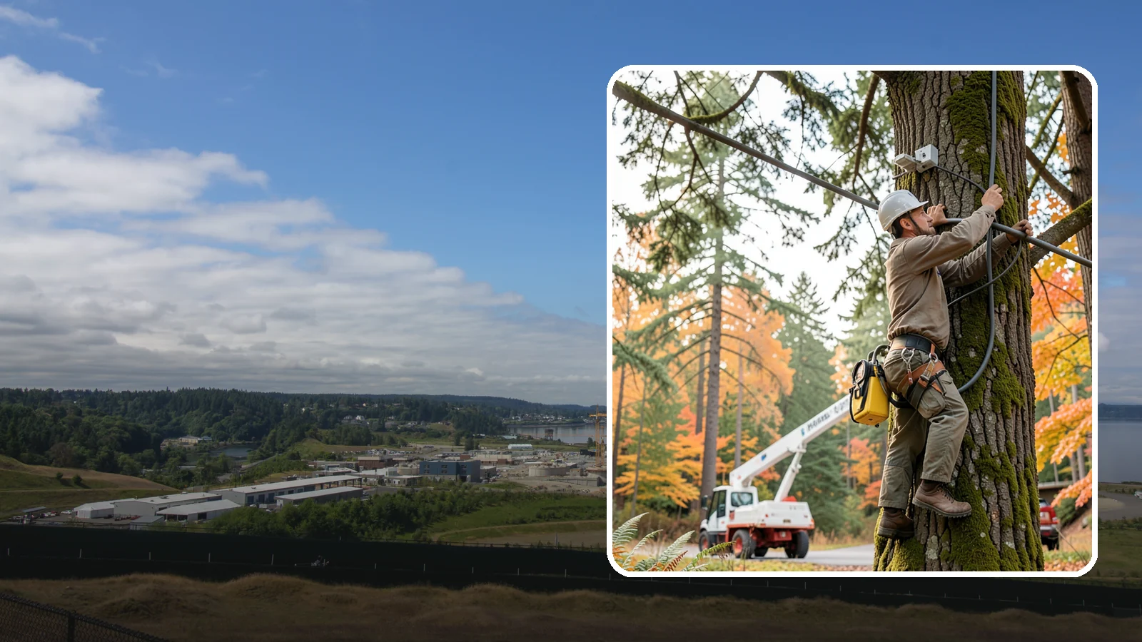 Static cabling installation in University Place, Pierce County, WA - The installation of rigid cable systems that limit movement.