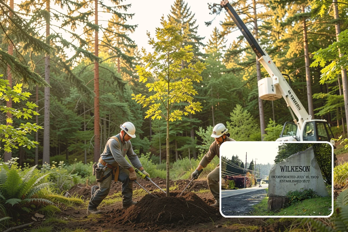 Static cabling installation in Wilkeson, Pierce County, WA - Reduces the risk of limb or stem failure