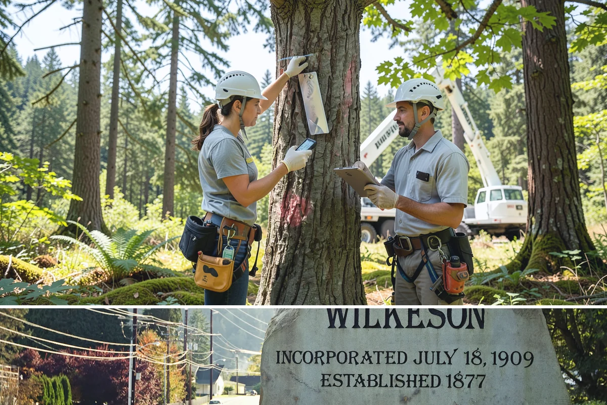 Static cabling installation in Wilkeson, Pierce County, WA - Work can generally be performed year-round in Puget Sound weather provided branches are not frozen or ice-laden that could damage...
