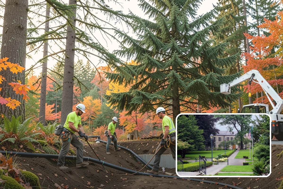 Static cabling installation in Woodinville, King County, WA - Reduces the risk of limb or stem failure