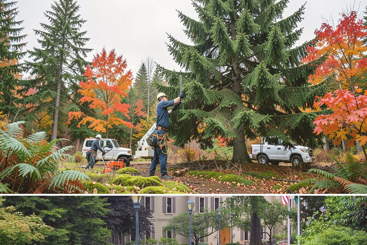 Static cabling installation in Woodinville, King County, WA - Work can generally be performed year-round in Puget Sound weather provided branches are not frozen or ice-laden that could damage...