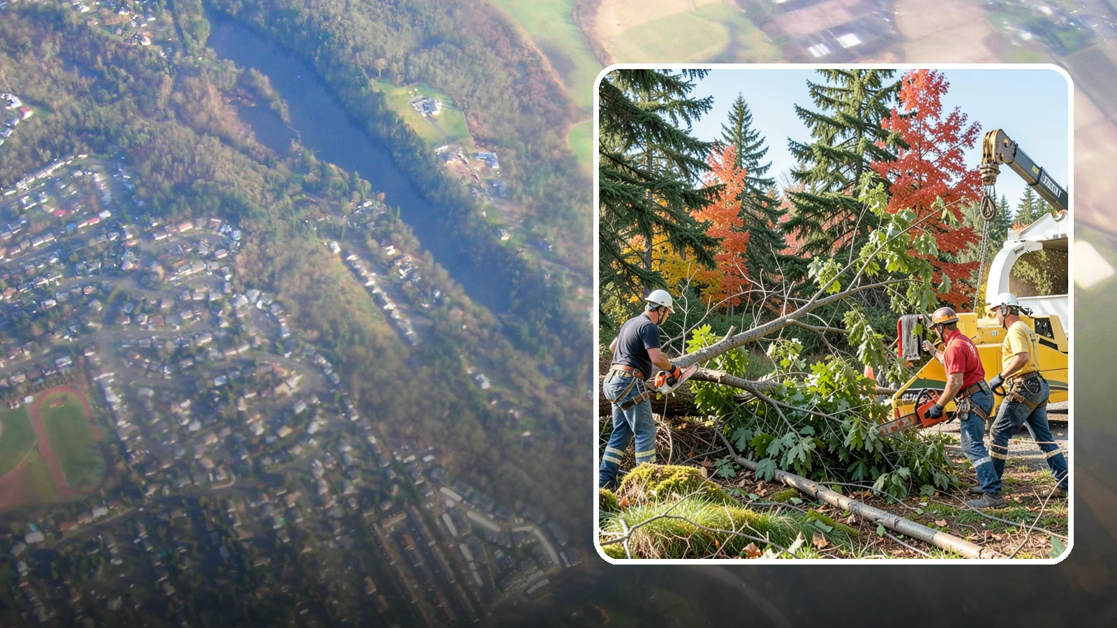 Storm-damaged tree removal in Algona, King County, WA - The removal of trees damaged by high winds, snow, ice, or lightning.